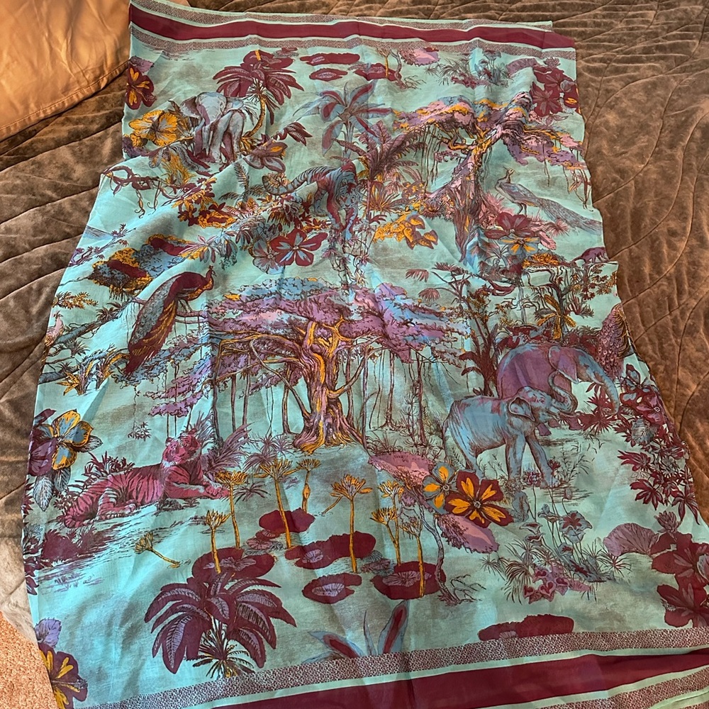 Christian Dior sauvage turquoise swim sarong